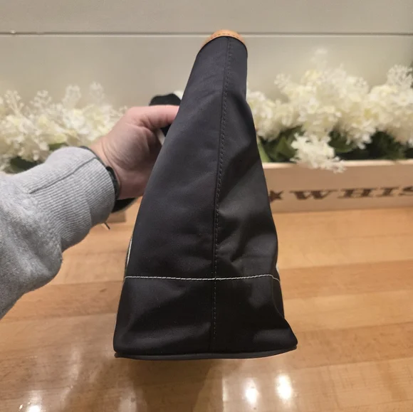 Coach Hamptons Weekend Expandable Tote Bag Small Black Nylon Y2K - Picture 4 of 14